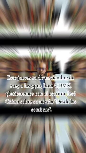 Este jueves 20 de noviembre de 2025 a las 9pm,
hora CDMX, platicaremos con el escritor
José Manuel Chino sobre su novela
📓"Desde las sombras".
Los espero en:
📻Conversos Notas y Rimas en los huesos poesía para herejes, por Performance Radio sentimiento que nos une
💻www.performanceradio.mx
📻Radio Luna Bella emociones del corazón
💻www.radiolunabella.com
#desdelassombrasnovela #entrevista #nuevanovela #terror #radio